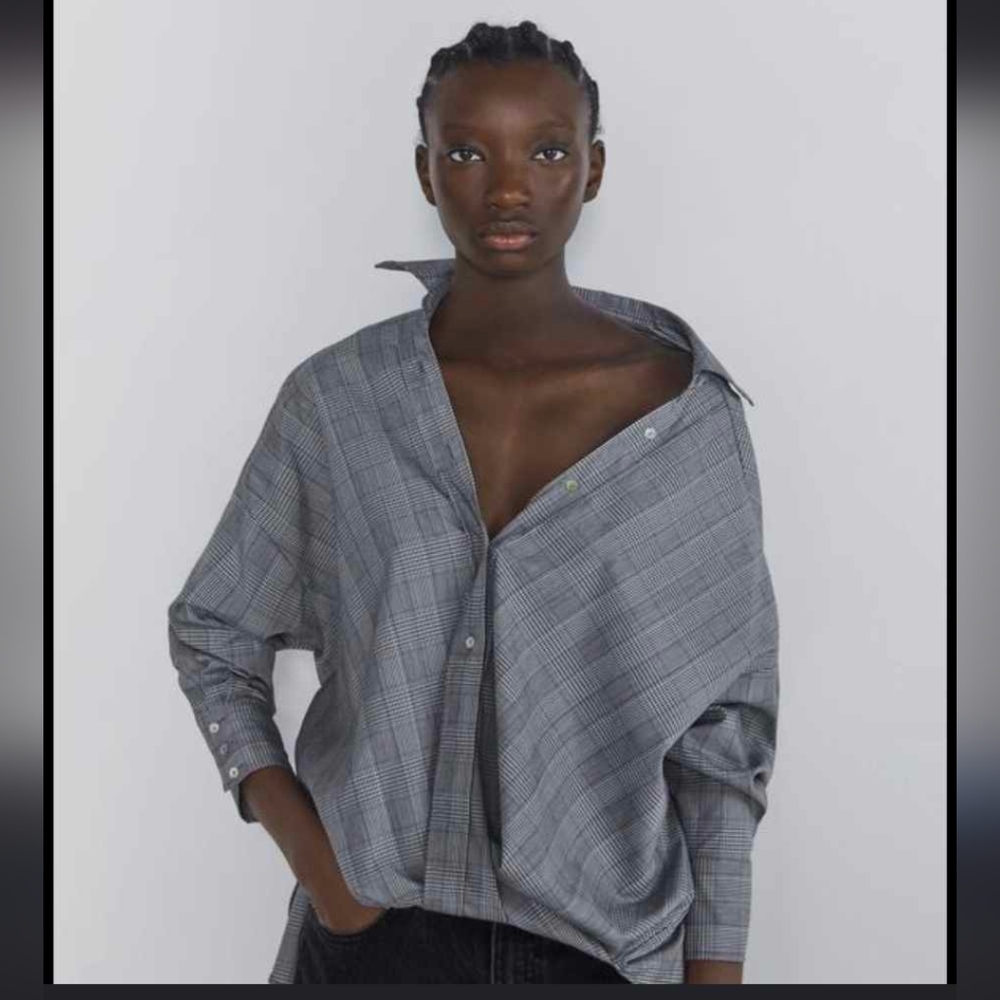 Worn once! Zara Shirt Knotted Front